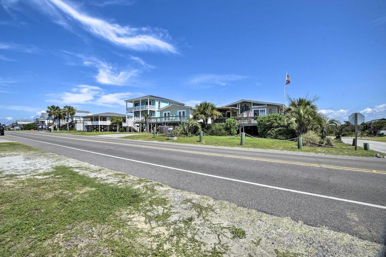Oak Island Beach Abode With Deck Walk To Shore! Eksteriør billede