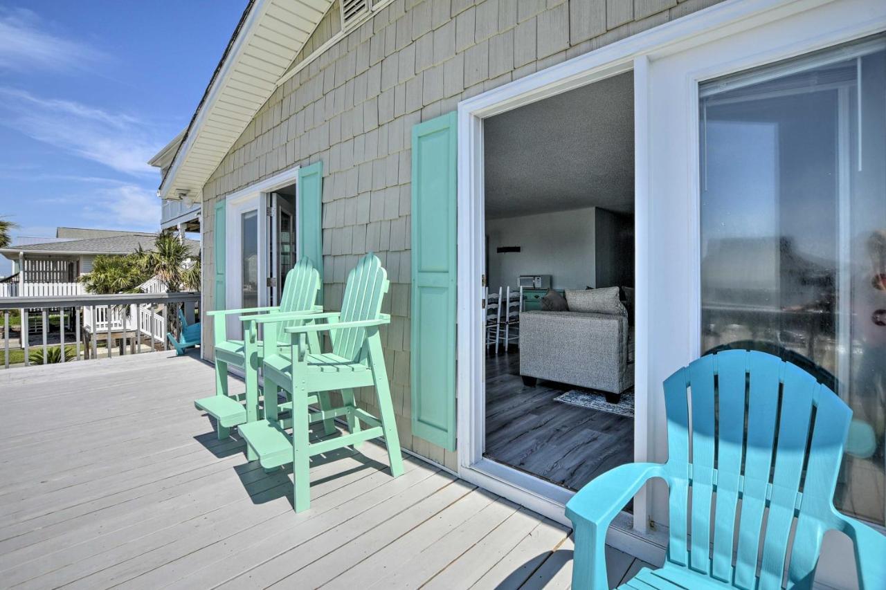 Oak Island Beach Abode With Deck Walk To Shore! Eksteriør billede